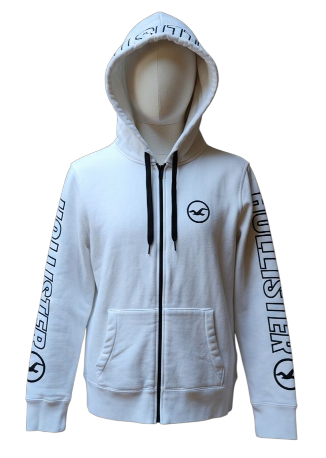 Zip up (Hollister) small, white