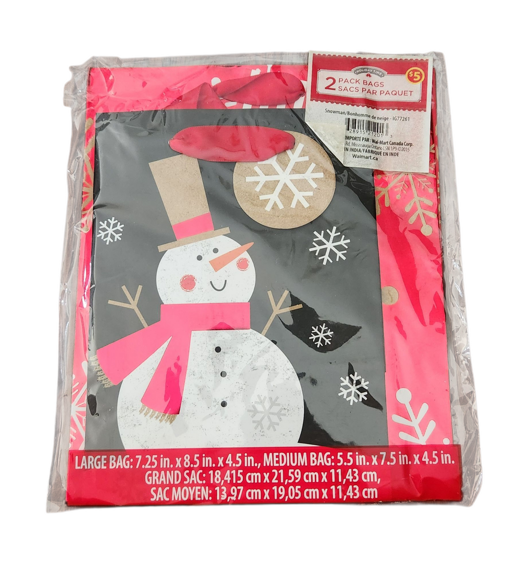 Pack of 2 Christmas gift bags